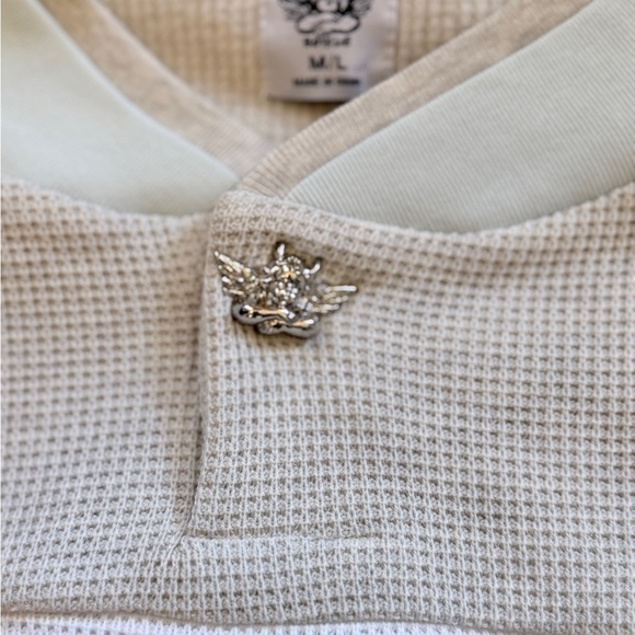 Boys Lie Private School Rider Waffle Knit Crewneck Sweatshirt - Picture 6 of 6